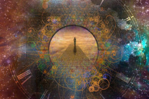 Man in creation with time element